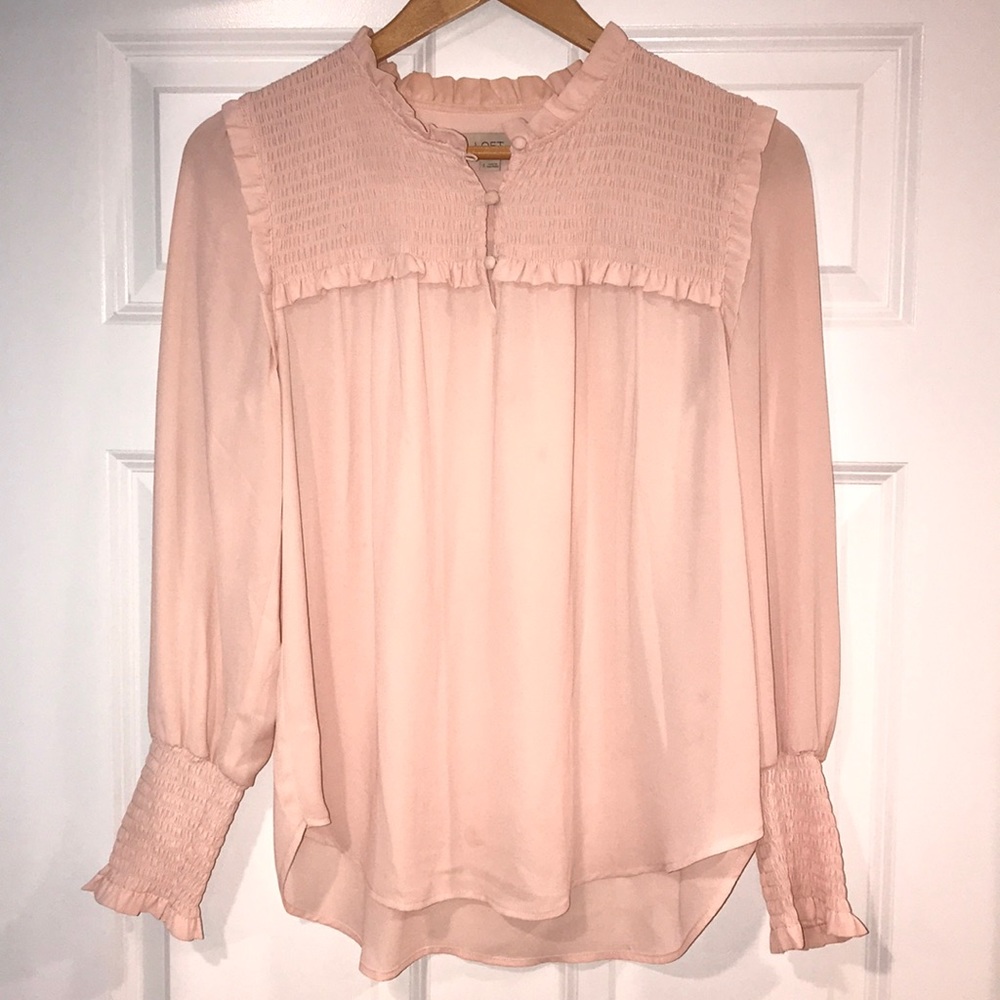 Loft stunning pink blouse!
